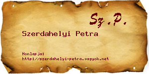 Szerdahelyi Petra névjegykártya